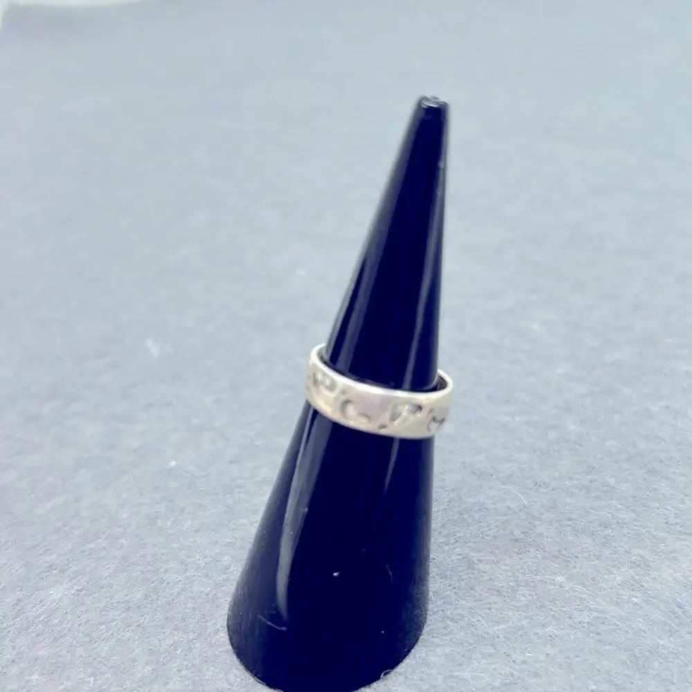 925 Thailand Sterling Silver Footprints Toe Ring Adjustable Size